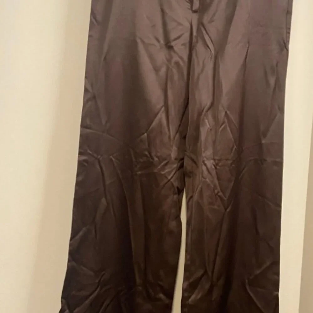 ZARA Brown Satin Flare Pant SIZE S  5427/401/716 - Picture 3 of 4